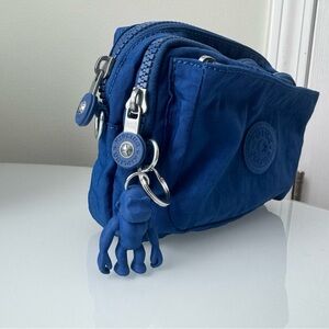 Kipling Royal Cobalt Blue Nylon Fanny Pack Adjustable Belt Bag